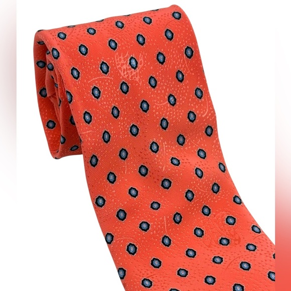 Italo Ferretti Tie 100% Silk Made in Italy Pink - Picture 4 of 6